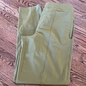 Athleta Brooklyn Heights Vienna Slim Ankle Slit Pants Size 8 Tapestry Gold EUC